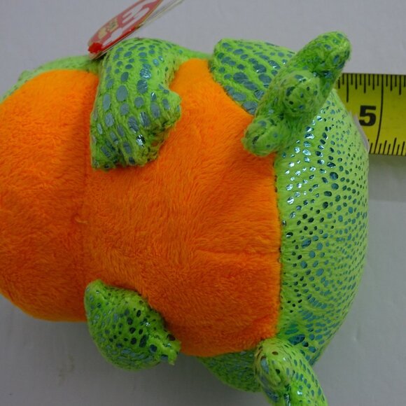 Ty Beanie Babies Boos Speckles Frog 2014 Green Orange Stuffed Animal Plush Toy - Picture 11 of 12